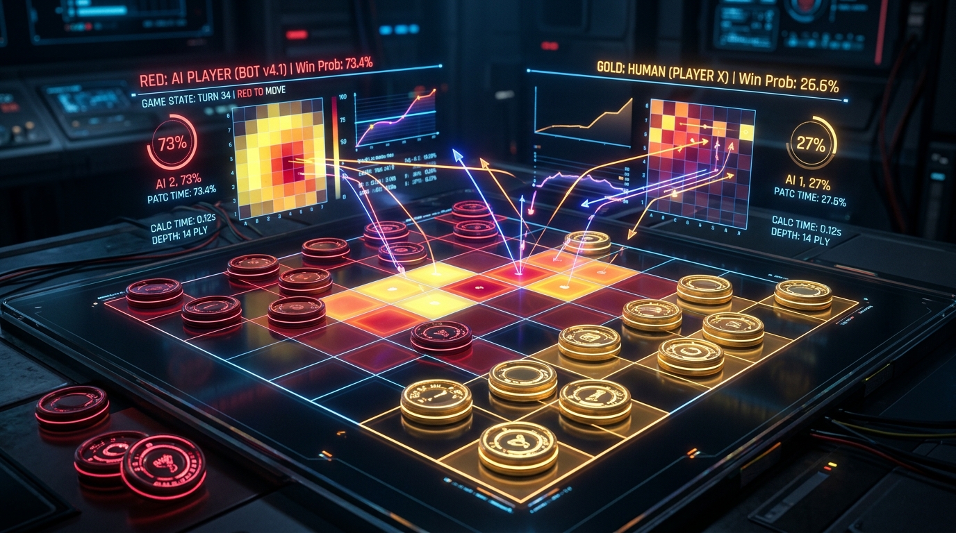 AI move evaluation and game tree analysis for checkers positions